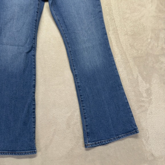 Loft Jeans Women 10/30 Petite Slim Flare Sailor Pocket Hi Rise Medium Wash Denim - Picture 3 of 14